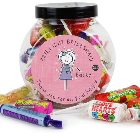 Personalised Purple Ronnie Female 250g Wedding Sweet Jar Extra Image 1